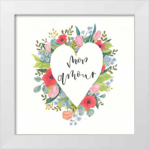 Love Notes III White Modern Wood Framed Art Print by Jackson, Jenaya