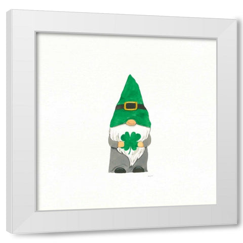 St Patricks Day Gnomes II White Modern Wood Framed Art Print by Jackson, Jenaya