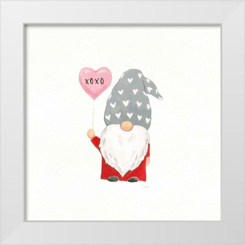 Gnomes in Love II White Modern Wood Framed Art Print by Jackson, Jenaya