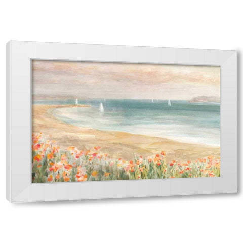 Around the Point III White Modern Wood Framed Art Print by Nai, Danhui