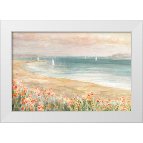 Around the Point III White Modern Wood Framed Art Print by Nai, Danhui