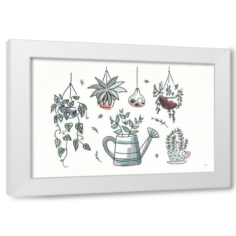 A Plants Life I White Modern Wood Framed Art Print by York, Leah