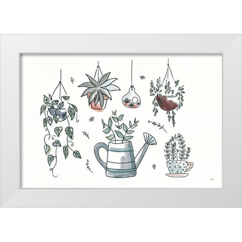 A Plants Life I White Modern Wood Framed Art Print by York, Leah