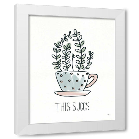 A Plants Life V White Modern Wood Framed Art Print by York, Leah