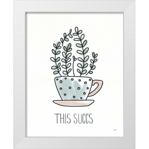 A Plants Life V White Modern Wood Framed Art Print by York, Leah