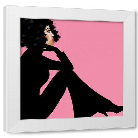 She is Everything I White Modern Wood Framed Art Print by Charro, Mercedes Lopez