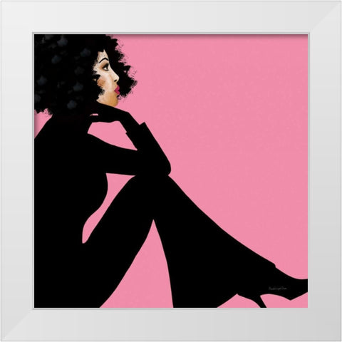 She is Everything I White Modern Wood Framed Art Print by Charro, Mercedes Lopez