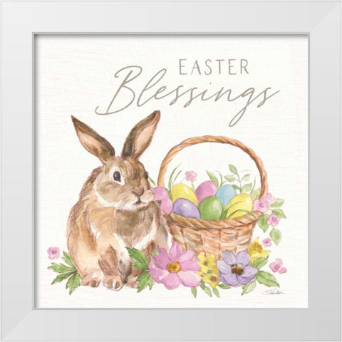 Happy Easter VI Bright White Modern Wood Framed Art Print by Vassileva, Silvia