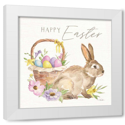 Happy Easter VII Bright White Modern Wood Framed Art Print by Vassileva, Silvia