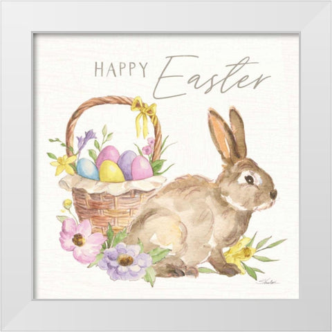 Happy Easter VII Bright White Modern Wood Framed Art Print by Vassileva, Silvia