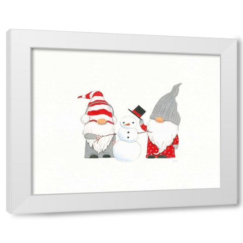Winter Gnomes II White Modern Wood Framed Art Print by Jackson, Jenaya