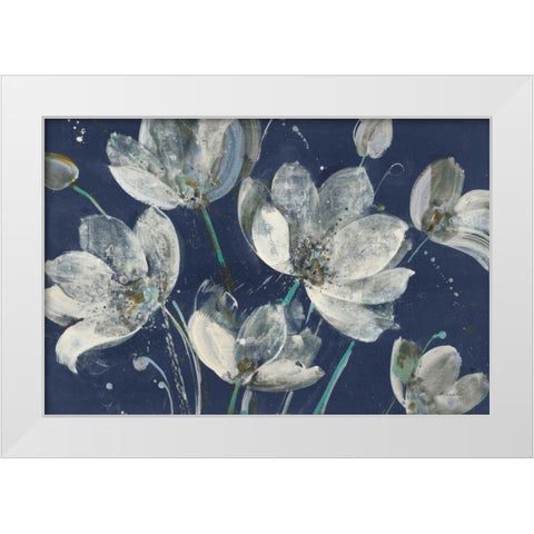 Translucent Garden with Light Blue White Modern Wood Framed Art Print by Hristova, Albena