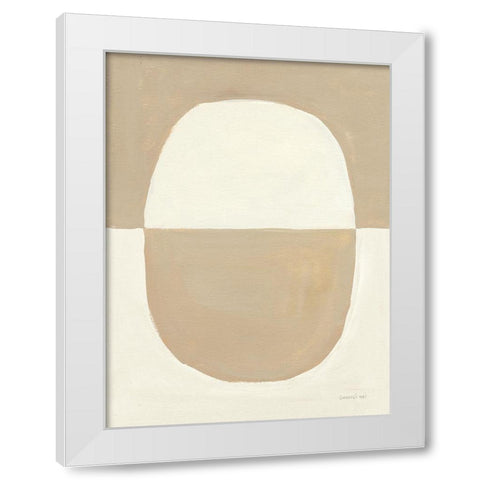 Encapsulate II Tan White Modern Wood Framed Art Print by Nai, Danhui