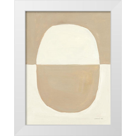 Encapsulate II Tan White Modern Wood Framed Art Print by Nai, Danhui