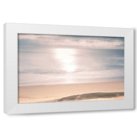 Smooth Waters White Modern Wood Framed Art Print by Larson, Nathan