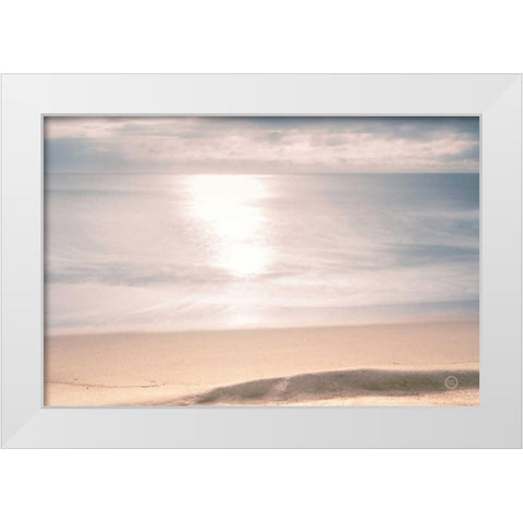 Smooth Waters White Modern Wood Framed Art Print by Larson, Nathan