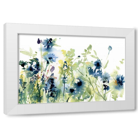 Wild Meadow Flowers White Modern Wood Framed Art Print by Pete, Katrina