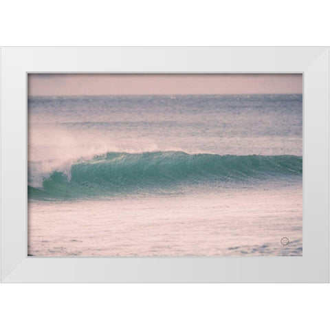 Curling Lip White Modern Wood Framed Art Print by Larson, Nathan