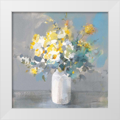 Touch of Spring I White Vase White Modern Wood Framed Art Print by Nai, Danhui