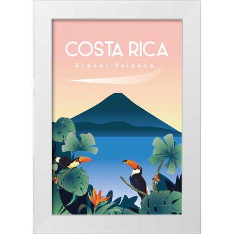 Costa Rica White Modern Wood Framed Art Print by Escalante, Omar