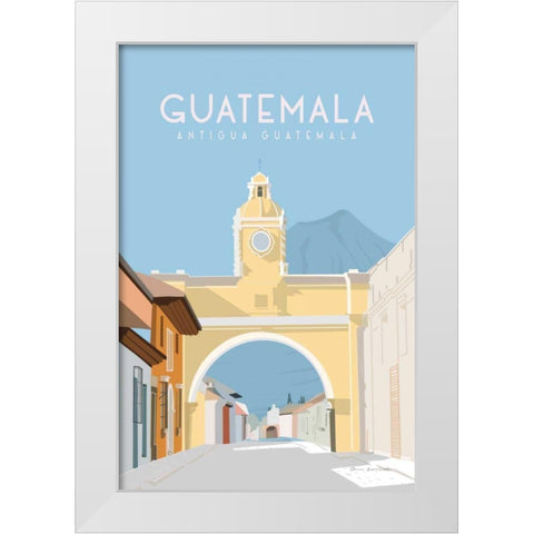 Antigua Guatemala White Modern Wood Framed Art Print by Escalante, Omar
