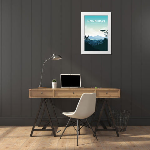Honduras White Modern Wood Framed Art Print by Escalante, Omar