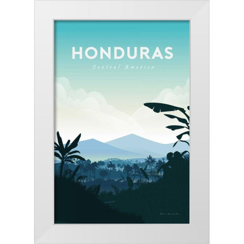 Honduras White Modern Wood Framed Art Print by Escalante, Omar
