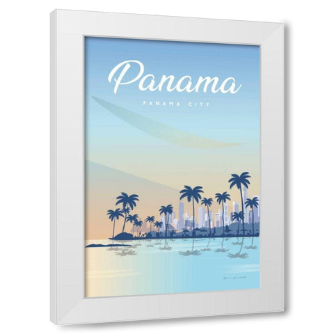 Panama White Modern Wood Framed Art Print by Escalante, Omar