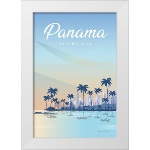 Panama White Modern Wood Framed Art Print by Escalante, Omar