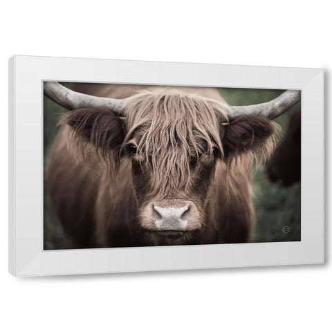 Cow Nose Light White Modern Wood Framed Art Print by Larson, Nathan