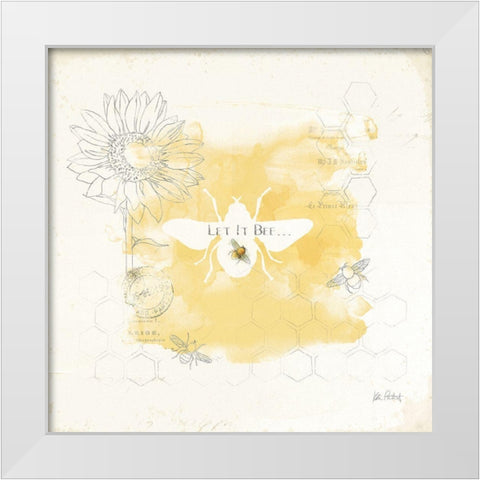 Bee and Bee VII Honeycomb White Modern Wood Framed Art Print by Pertiet, Katie