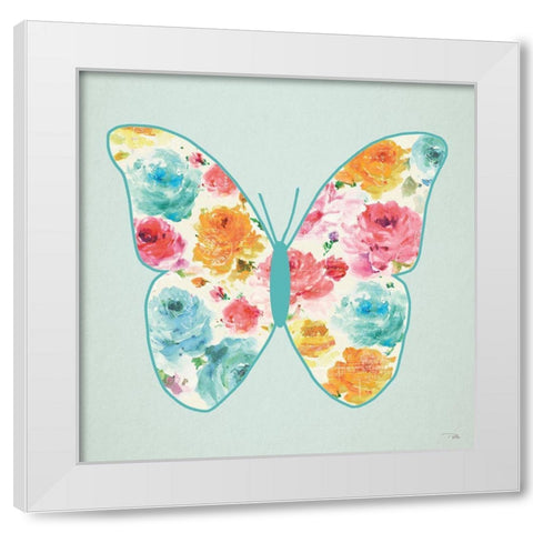 Rose Sorbet VI White Modern Wood Framed Art Print by Pela,