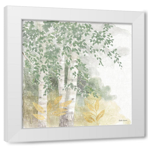 Natures Leaves II Sage White Modern Wood Framed Art Print by Grove, Beth