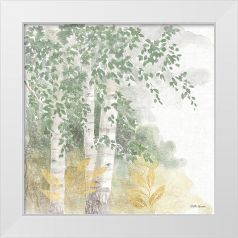Natures Leaves II Sage White Modern Wood Framed Art Print by Grove, Beth