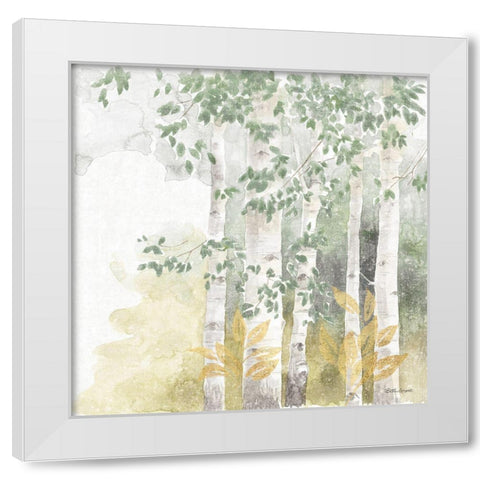 Natures Leaves III Sage White Modern Wood Framed Art Print by Grove, Beth