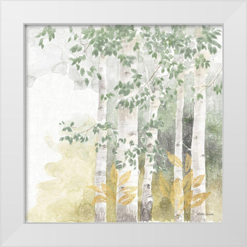Natures Leaves III Sage White Modern Wood Framed Art Print by Grove, Beth