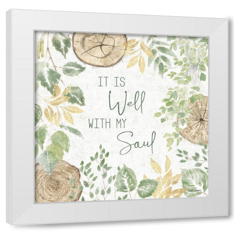 Natures Leaves IV Sage White Modern Wood Framed Art Print by Grove, Beth