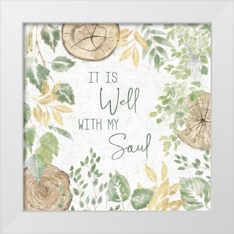 Natures Leaves IV Sage White Modern Wood Framed Art Print by Grove, Beth