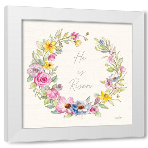 Happy Easter IV Risen White Modern Wood Framed Art Print by Vassileva, Silvia