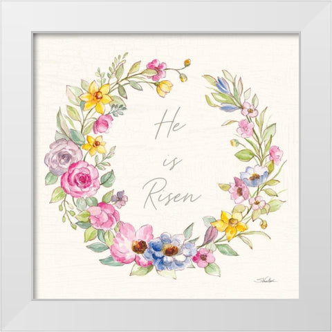 Happy Easter IV Risen White Modern Wood Framed Art Print by Vassileva, Silvia