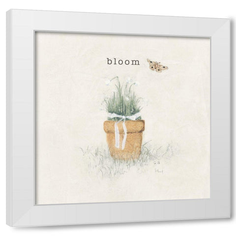 Garden Flowers White Modern Wood Framed Art Print by Blum, Cheri