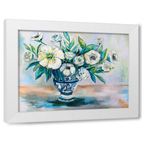 Finesse White Modern Wood Framed Art Print by Vertentes, Jeanette