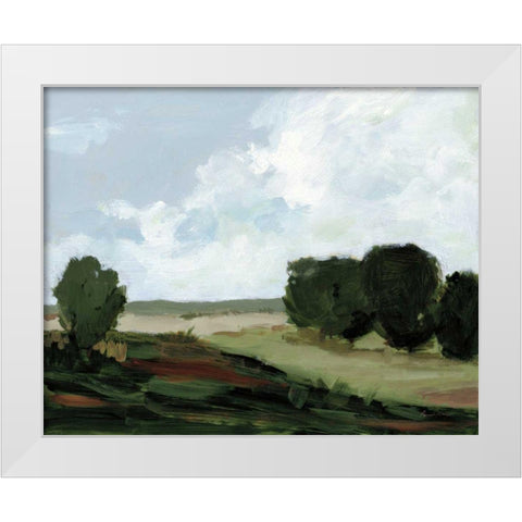 Green Grove White Modern Wood Framed Art Print by Munger, Pamela