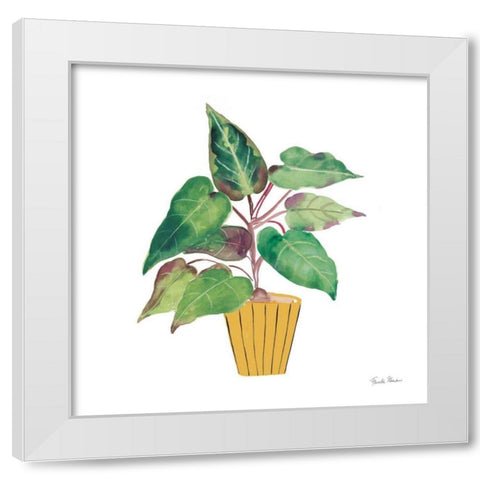 Potted Jewels IV White Modern Wood Framed Art Print by Zaman, Farida