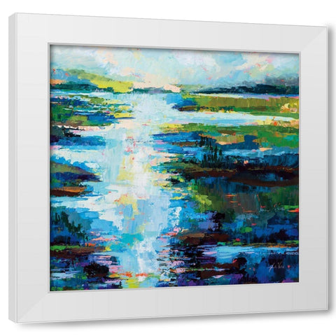 Luminescence White Modern Wood Framed Art Print by Vertentes, Jeanette