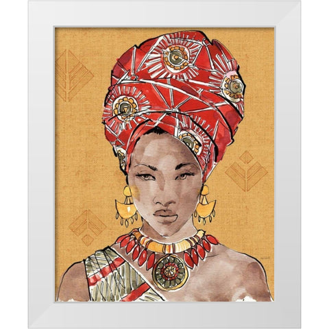 African Flair IV Warm White Modern Wood Framed Art Print by Tavoletti, Anne