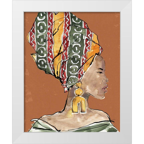 African Flair V Earthy White Modern Wood Framed Art Print by Tavoletti, Anne
