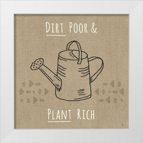 Home Grown IV White Modern Wood Framed Art Print by Aiken, Jess