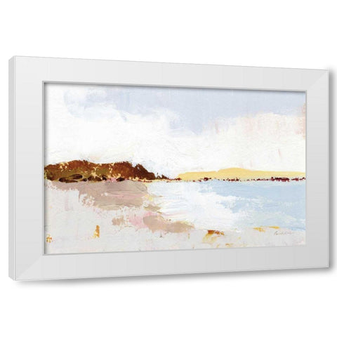 Calm Water White Modern Wood Framed Art Print by Munger, Pamela