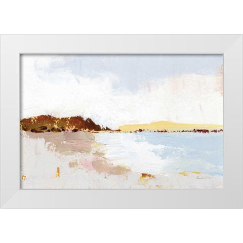 Calm Water White Modern Wood Framed Art Print by Munger, Pamela